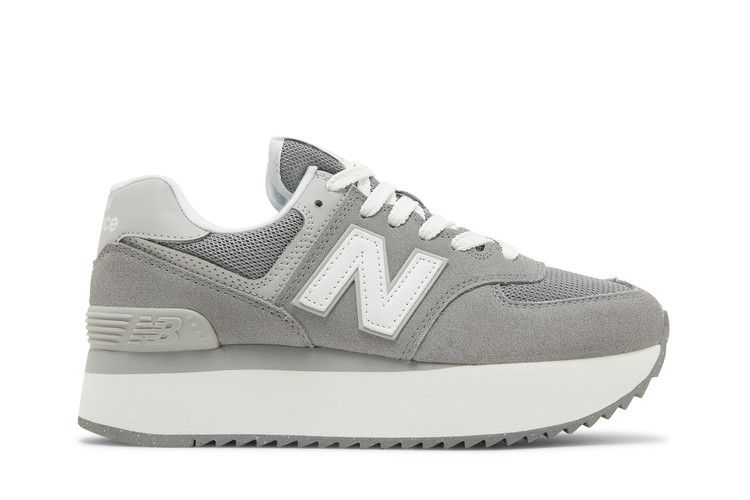 New Balance Wmns 574+ 'Shadow Grey' — Shadow Grey/Rain Cloud/White