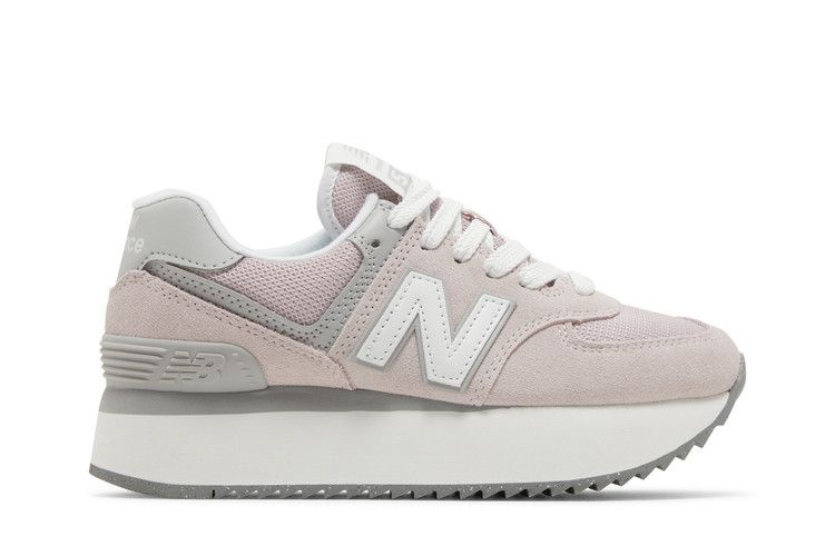 New Balance Wmns 574+ 'Stone Pink' — Stone Pink/Rain Cloud/White