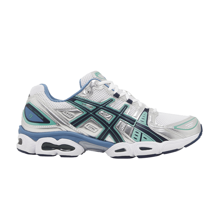 ASICS Gel Nimbus 9 'Mint Steel Blue' — White/Pure Silver