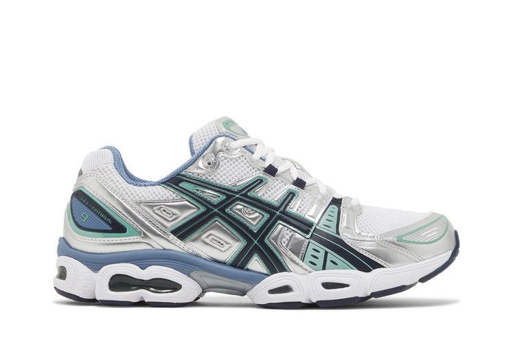 ASICS Gel Nimbus 9 'Mint Steel Blue' — White/Pure Silver