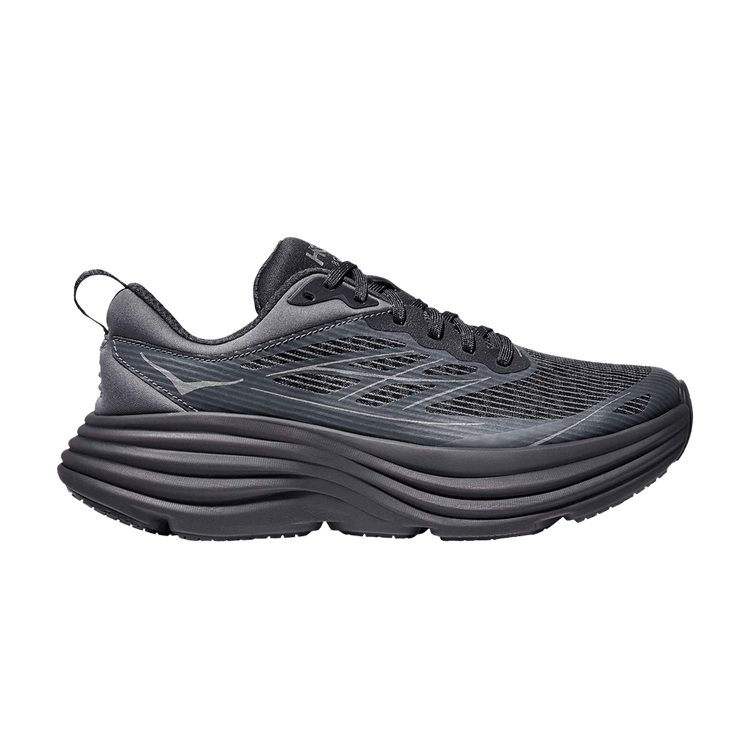 HOKA Bondi 8 Caged 'Stealth Tech Pack - Charcoal Grey' — Charcoal Grey/Grey Skies