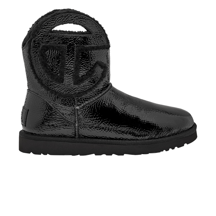 Telfar x UGG Logo Mini Boot 'Crinkle - Black' — Black