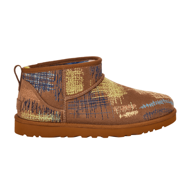 The Elder Statesman x UGG Classic Ultra Mini Boot 'Brown' — Brown