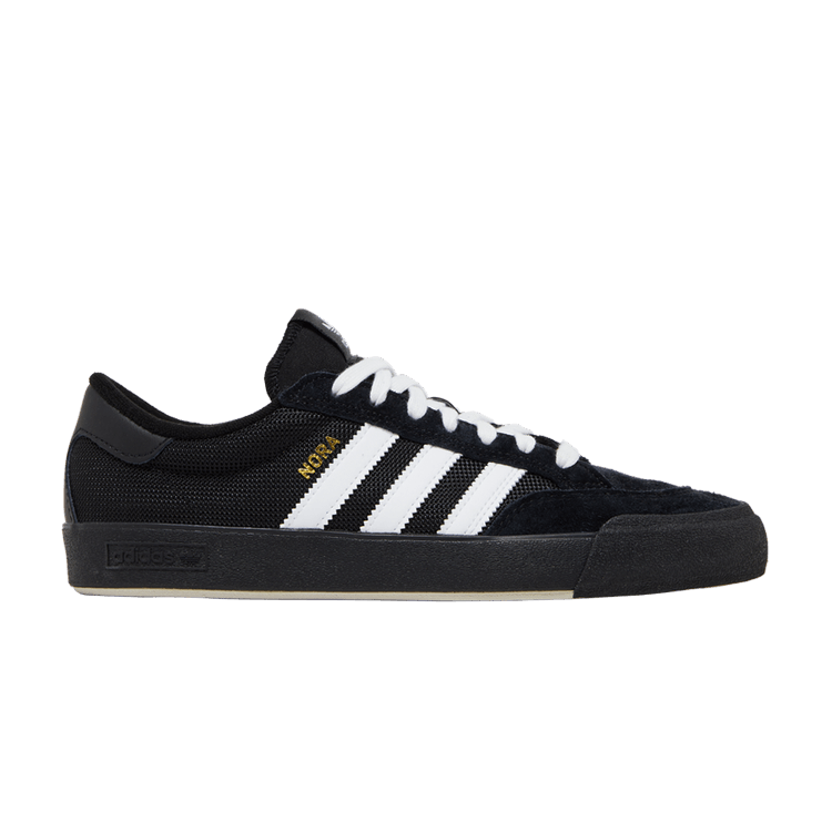 adidas Nora 'Black White' — Core Black/Cloud White/Gold Metallic