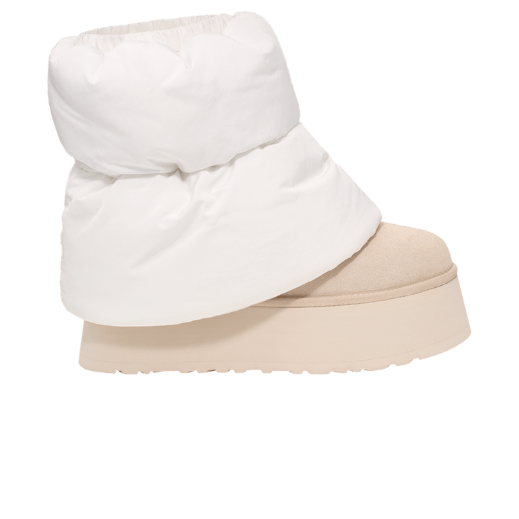 UGG Wmns Classic Mini Dipper Puffer 'White Ceramic' — White/Ceramic