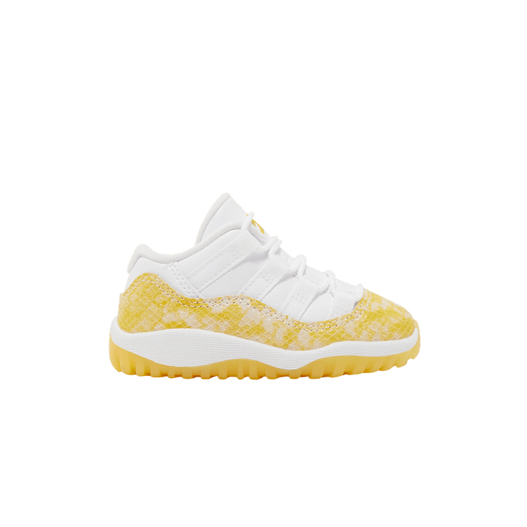 Air Jordan 11 Retro Low TD 'Yellow Snakeskin' — White/Tour Yellow/Sail