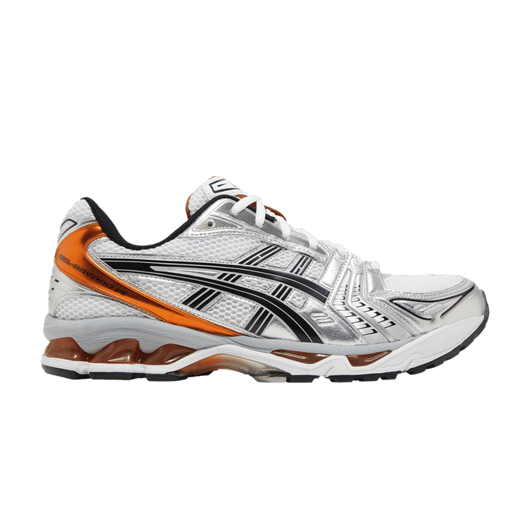 ASICS Gel Kayano 14 'Silver Piquant Orange' — White/Piquant Orange