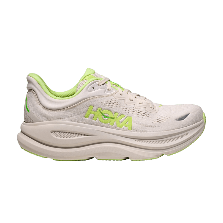 HOKA Bondi 9 2E Wide 'Grout Neon Yuzu' — Grout/Neon Yuzu