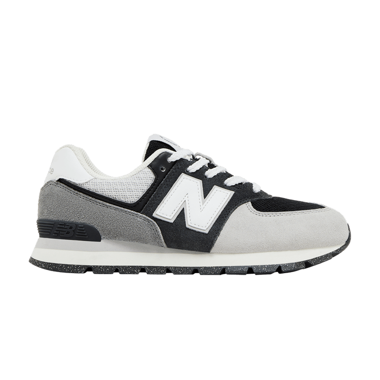 New Balance 574 Big Kid 'Blacktop White' — Blacktop/White