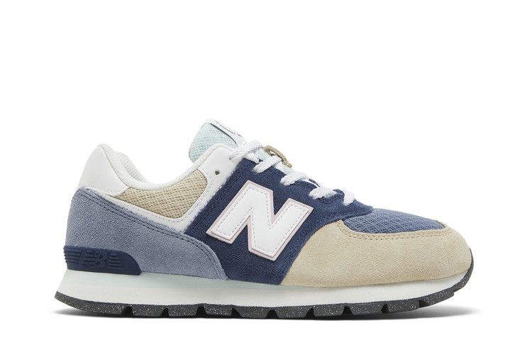 New Balance 574 Rugged Big Kid 'Summer Brights' — Navy/Light Surf/Washed Pink