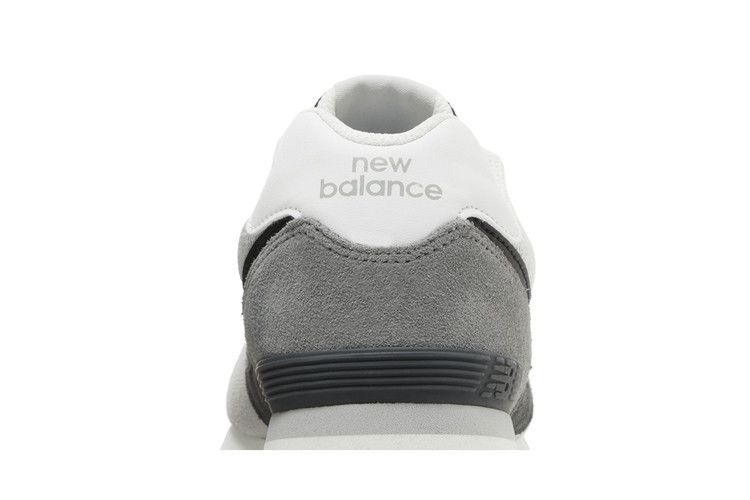 New Balance 574 Big Kid Wide 'Blacktop White' — Blacktop/White