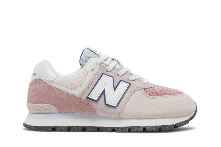 New Balance 574 Big Kid Wide 'Hazy Rose' — Hazy Rose/Atlantic Blue/Ice Blue