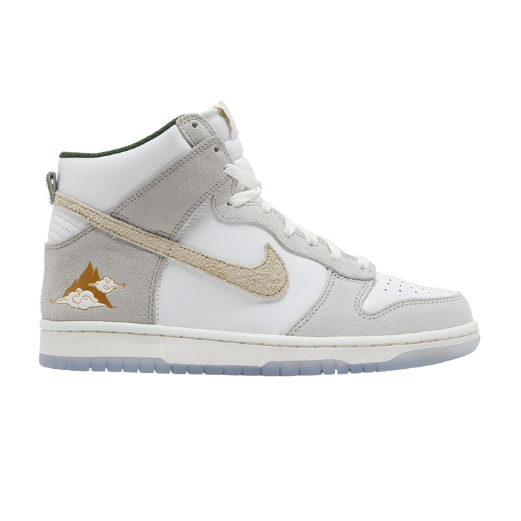 Nike Dunk High GS 'San Francisco Pack - Gold Mountain' — Summit White/Desert Ore/Light Bone/Evergreen/Sail/Yellow Gold