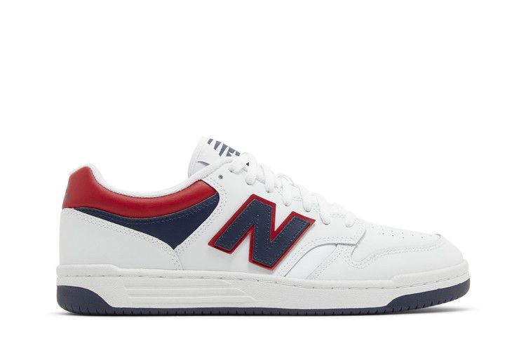 New Balance 480 'White Indigo Red' — White/Natural Indigo/Team Red