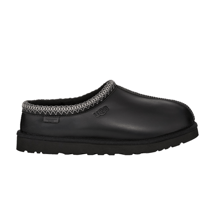 UGG Tasman Leather Regenerate Slipper 'Black' — Black