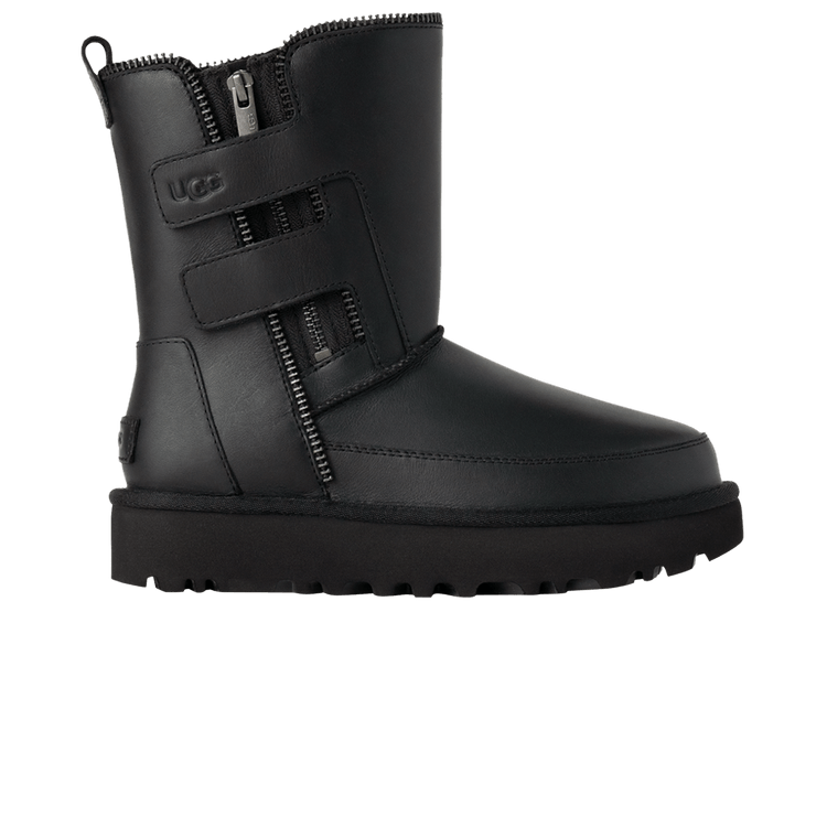 UGG Wmns Classic Short Moto Boot 'Black' — Black