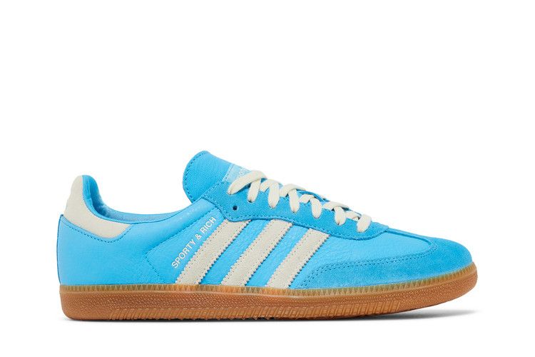 Sporty &amp; Rich x adidas Samba OG 'Blue Rush' — Blue Rush/Cream White/Gum