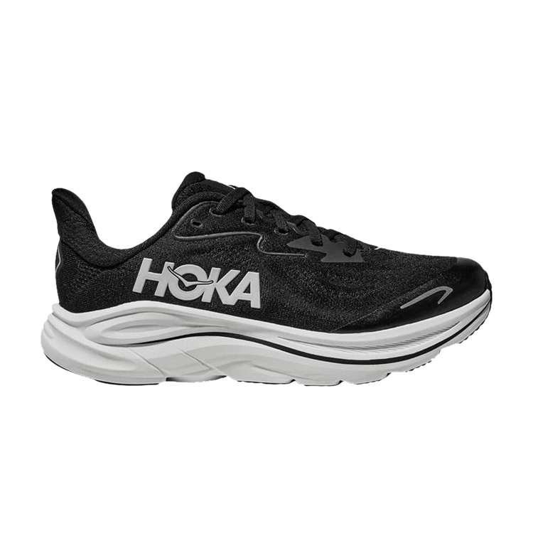 HOKA Clifton 10 Big Kids 'Black White' — Black/White