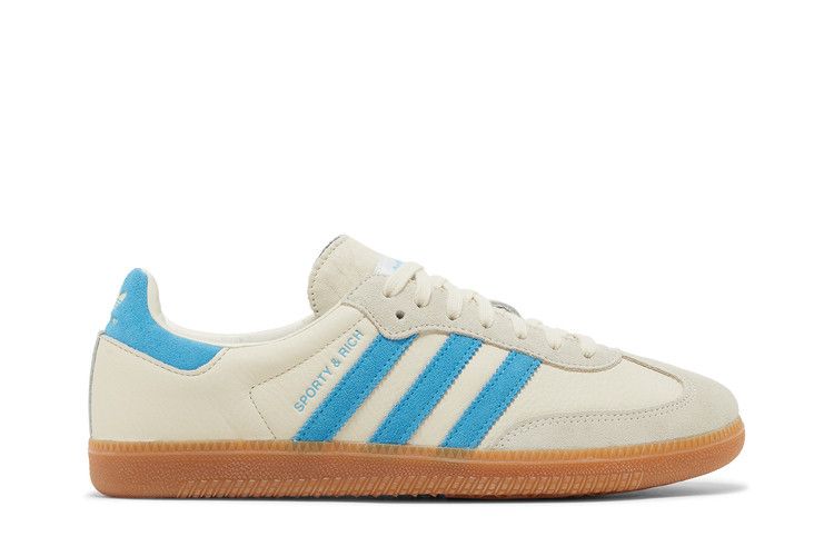 Sporty &amp; Rich x adidas Samba OG 'Cream Blue' — Cream White/Blue Rush/Gum