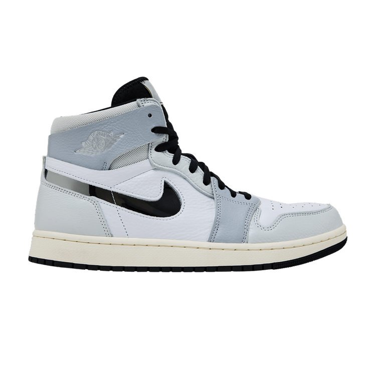Wmns Air Jordan 1 High Zoom Comfort 2 'Chrome Swoosh' — White/Metallic Silver/Photon Dust/Wolf Grey/Black/Sail