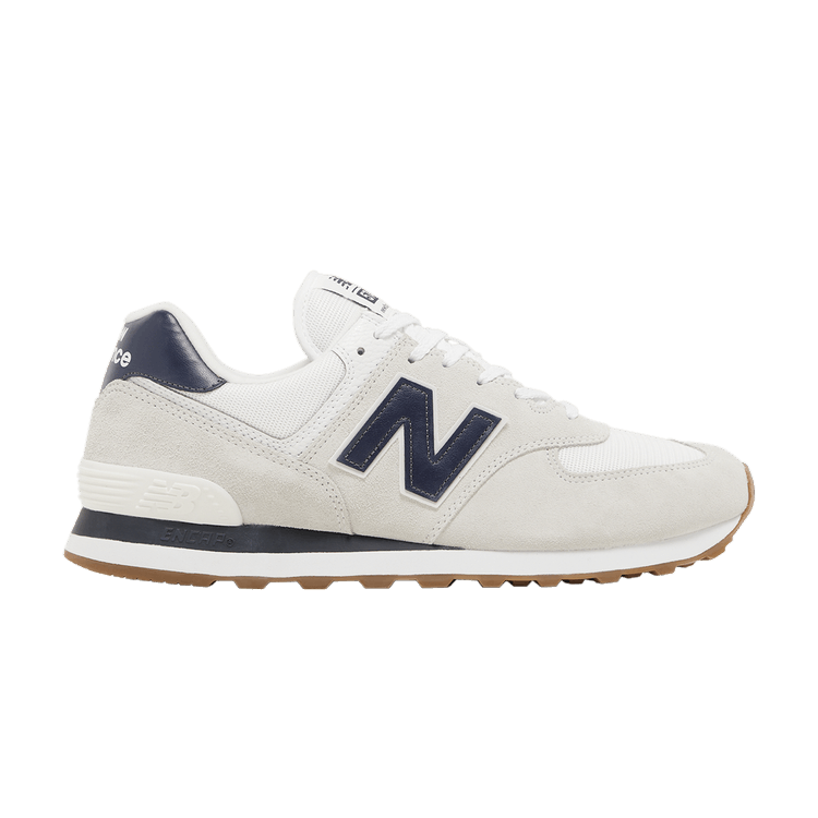 New Balance 574 'White Navy Gum' — White/Navy