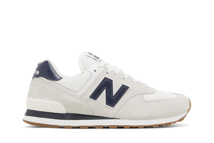 New Balance 574 'White Navy Gum' — White/Navy