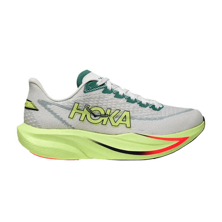 HOKA Mach 7 2E Wide 'White Green' — White/Green