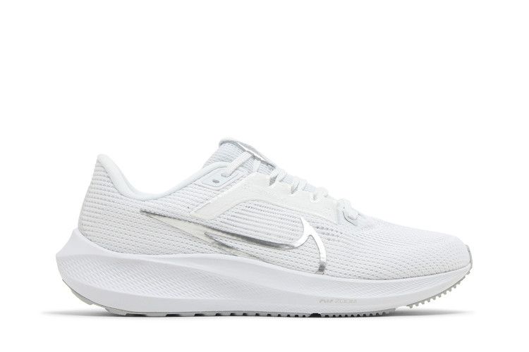 Nike Wmns Air Zoom Pegasus 40 'White Metallic Silver' — White/Pure Platinum/Metallic Silver (2)