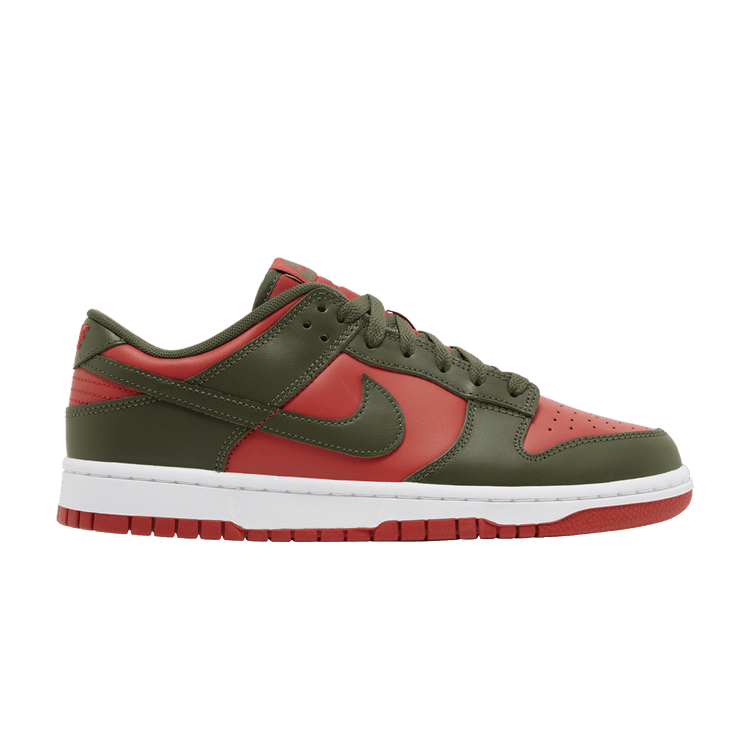 Nike Dunk Low 'Cargo Khaki Mystic Red' — Mystic Red/Cargo Khaki/White