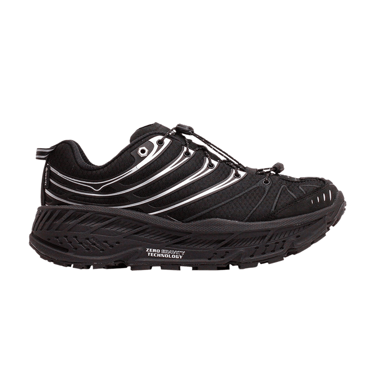 HOKA Stinson Evo GORE-TEX 'Black Silver' — Black/Silver