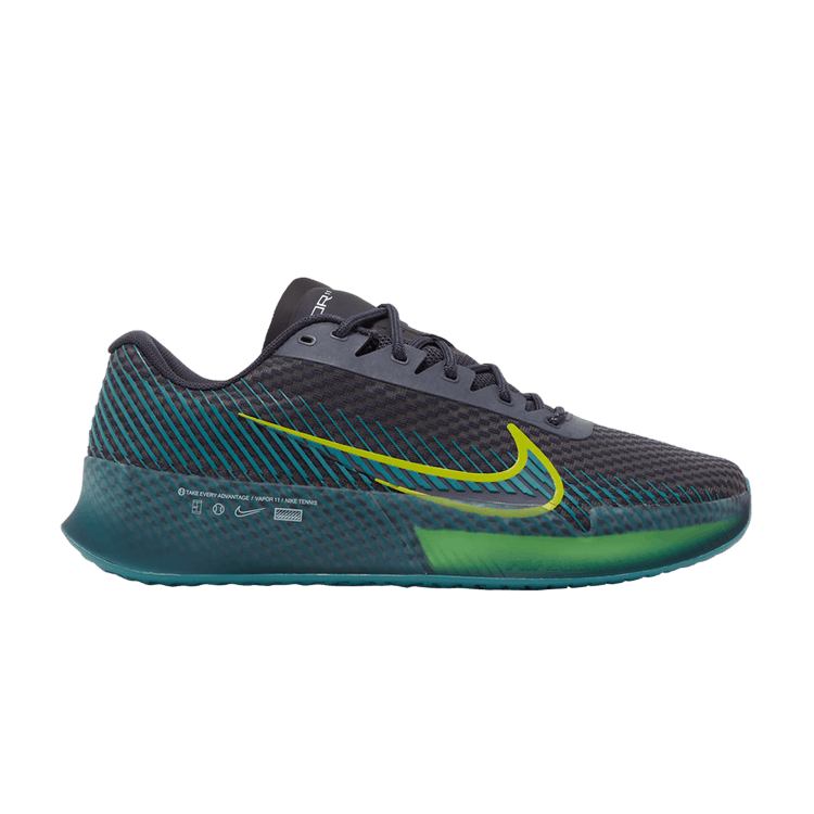 NikeCourt Air Zoom Vapor 11 HC 'Gridiron Mineral Teal' — Gridiron/Mineral Teal/Action Green/Bright Cactus