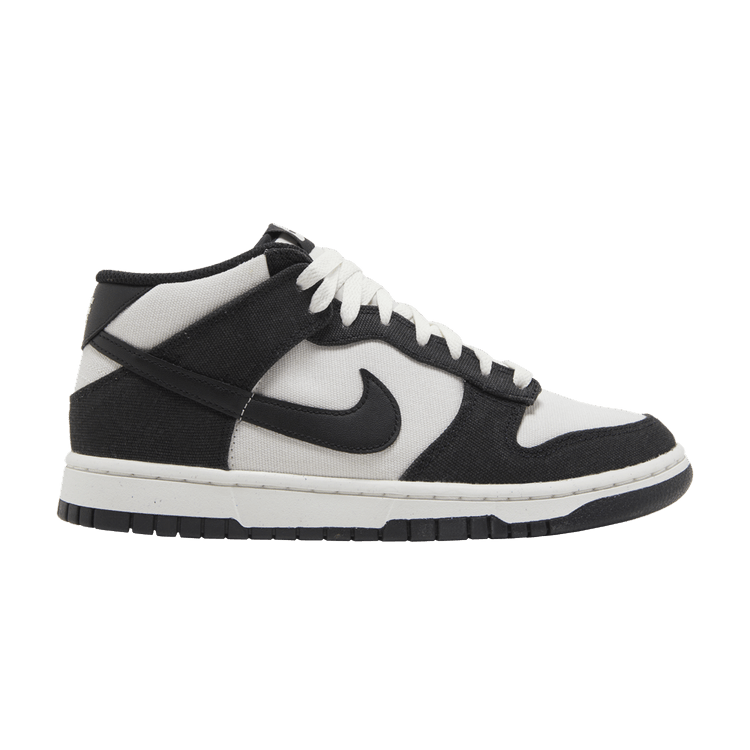 Nike Dunk Mid 'Canvas Panda' — Sail/Sail/Black/Black