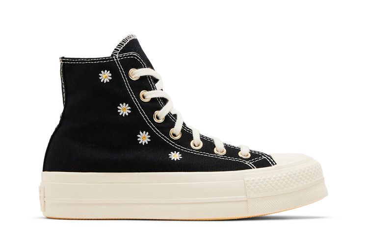 Converse Wmns Chuck Taylor All Star Lift Platform High 'Festival Florals' — Black/Egret/Light Gold