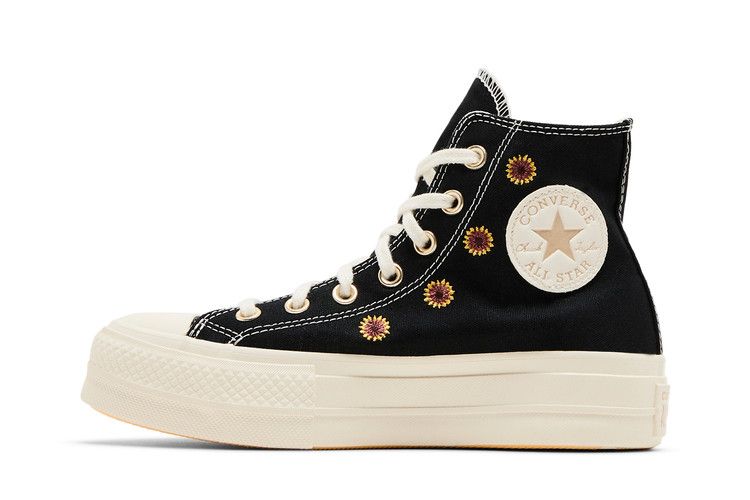 Converse Wmns Chuck Taylor All Star Lift Platform High 'Festival Florals' — Black/Egret/Light Gold