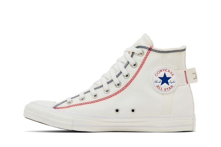 Converse Chuck Taylor All Star High 'Logo Tag - Vintage White' — Vintage White/Blue