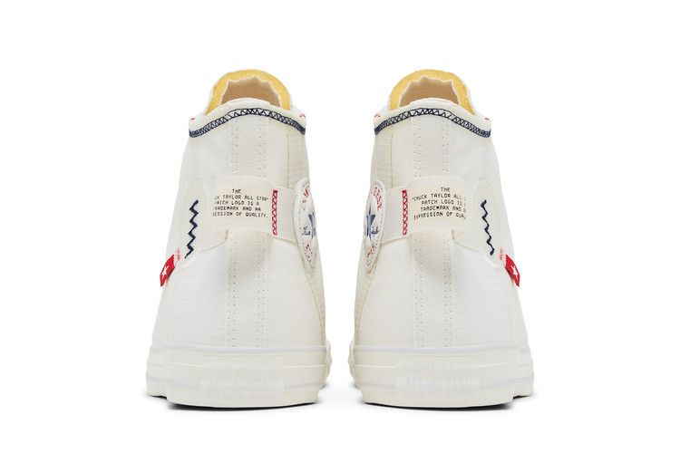 Converse Chuck Taylor All Star High 'Logo Tag - Vintage White' — Vintage White/Blue