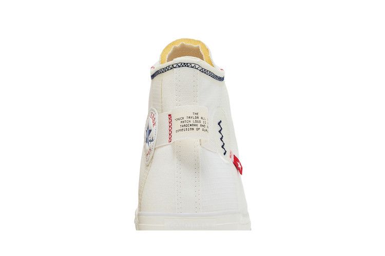 Converse Chuck Taylor All Star High 'Logo Tag - Vintage White' — Vintage White/Blue