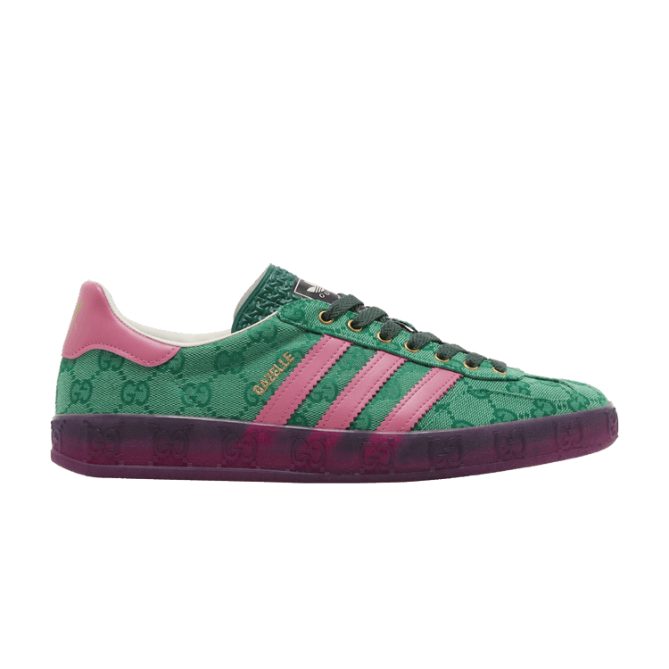 Gucci x adidas Wmns Gazelle 'Green GG Monogram' — Green/Pink Strata/Green