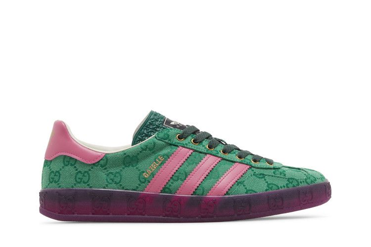 Gucci x adidas Wmns Gazelle 'Green GG Monogram' — Green/Pink Strata/Green