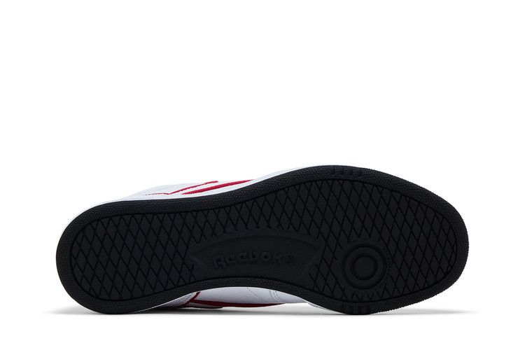 Reebok Club C Mid 2 'White Flash Red' — Cloud White/Cloud White/Flash Red