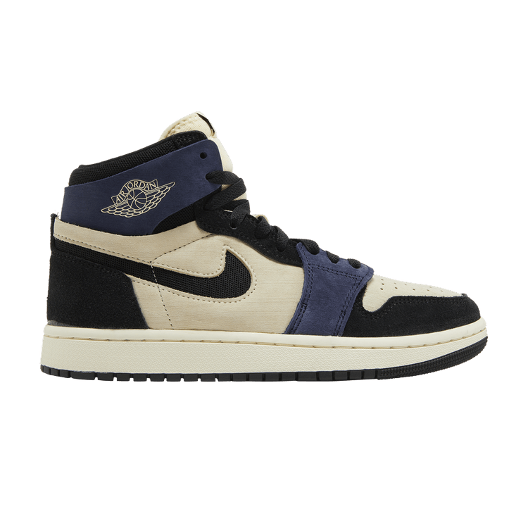 Wmns Air Jordan 1 High Zoom Comfort 2 'Blackened Blue' — Muslin/Black/Blackened Blue/Coconut Milk