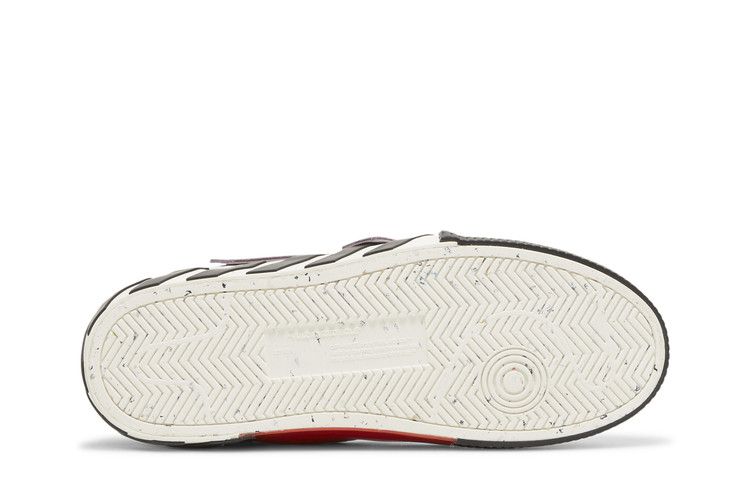 Off-White Floating Arrow Low Vulc Leather 'Black White Red' — Black/White/Grey
