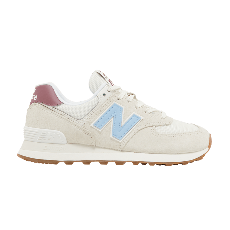 New Balance Wmns 574 'Sea Salt Blue Haze' — Sea Salt/Blue Haze/Washed Burgundy