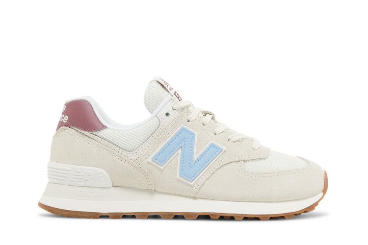 New Balance Wmns 574 'Sea Salt Blue Haze' — Sea Salt/Blue Haze/Washed Burgundy