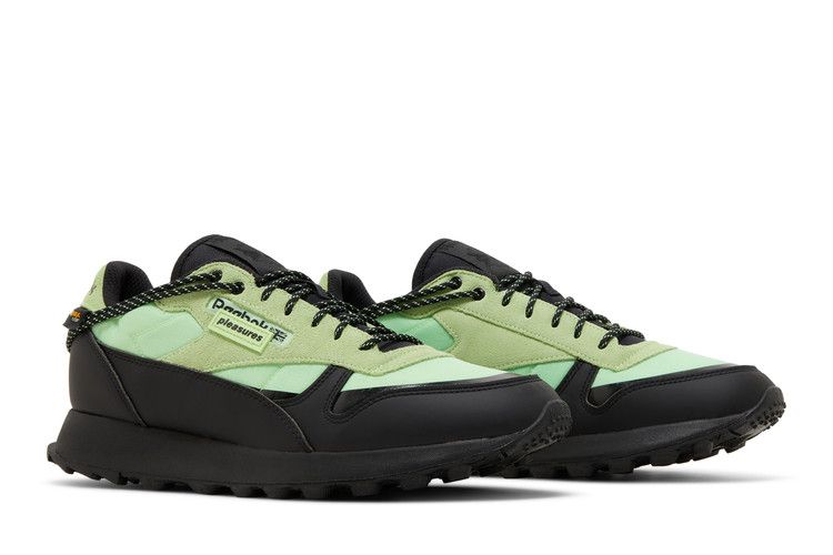 Pleasures x Reebok Classic Leather 'Neon Mint' — Neon Mint/Core Black/Core Black