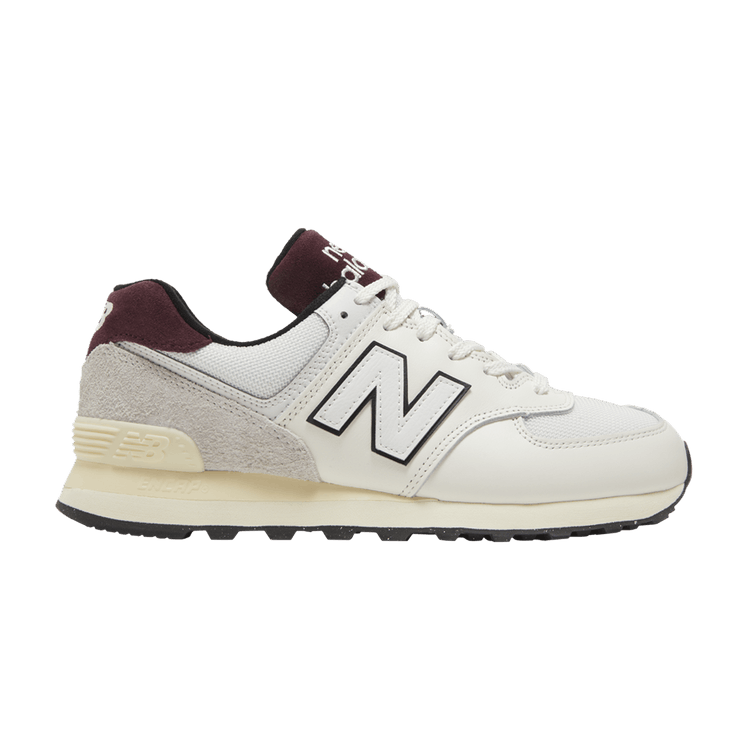New Balance 574 'White Burgundy' — White/Burgundy