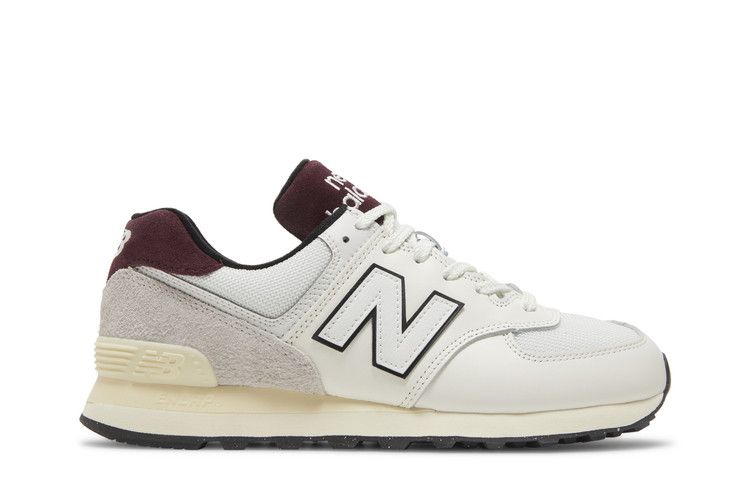 New Balance 574 'White Burgundy' — White/Burgundy