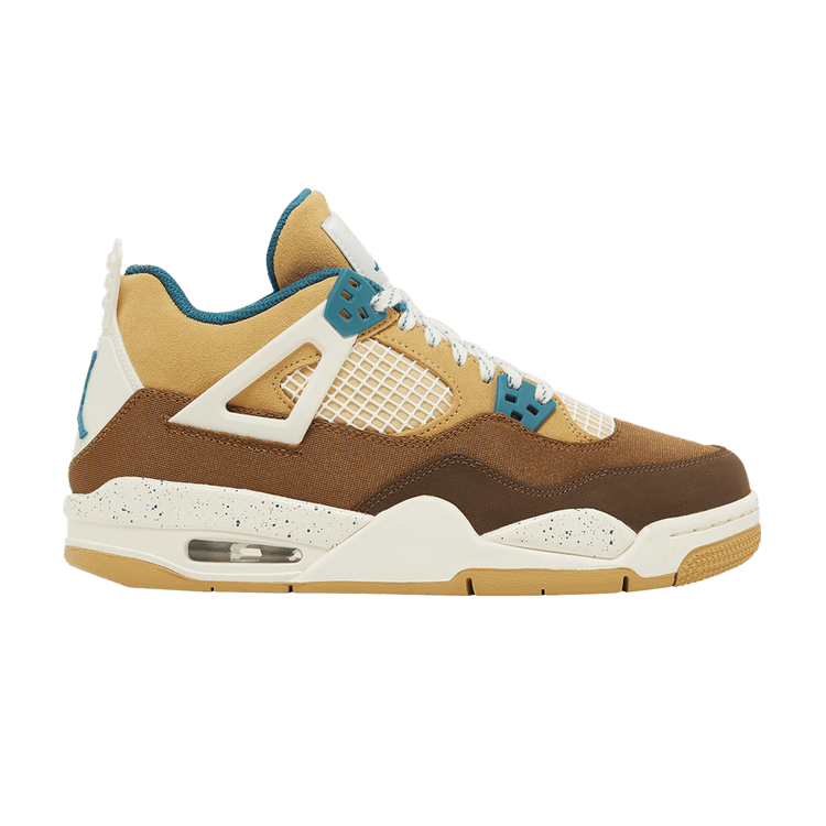 Air Jordan 4 Retro GS 'Cacao Wow' — Cacao Wow/Geode Teal/Ale Brown/Twine/Sail/Luminous Green