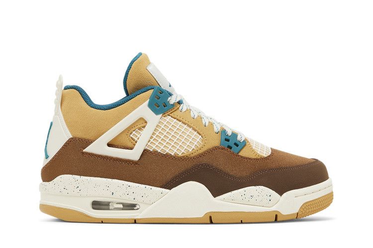 Air Jordan 4 Retro GS 'Cacao Wow' — Cacao Wow/Geode Teal/Ale Brown/Twine/Sail/Luminous Green