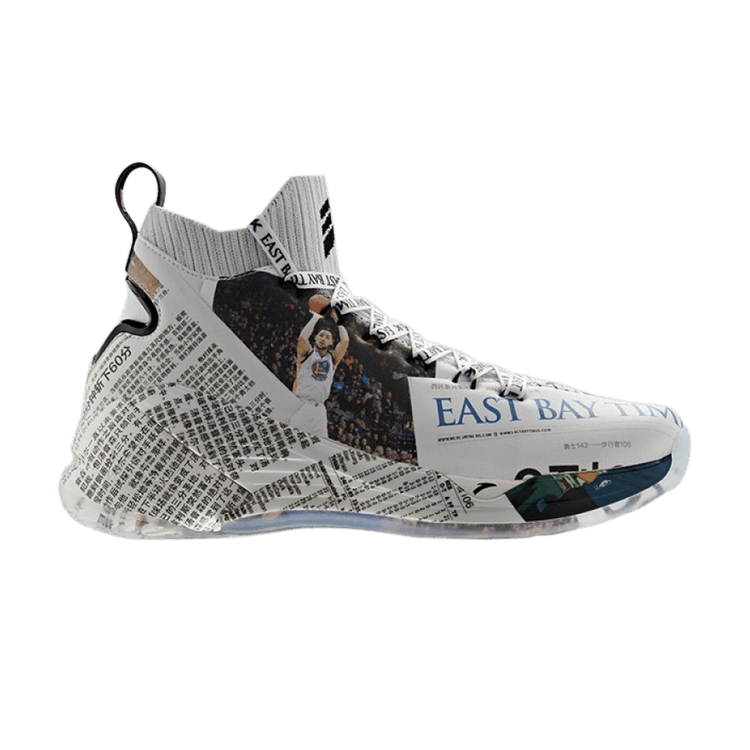 East Bay Times x Anta KT4 'Newspaper' — White/Multi-Color